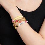 Personligt penna äpple lera pärla stretcharmband kreativt stapelbart armband tillbaka till skolan lärare uppskattning gåva