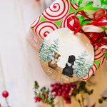 Personalizzato Angelo Cane Ornamento in ceramica acrilica Cane Memorial forma rotonda Ornamento di Natale inverno neve appendere Regalo di perdita del