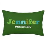 Personalized Name Text Lumbar Throw Pillow Cover Colourful Letters Pillow Case Inspirational Home Decoration Birthday Housewarming Gift