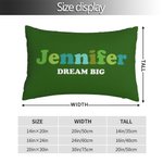 Personalized Name Text Lumbar Throw Pillow Cover Colourful Letters Pillow Case Inspirational Home Decoration Birthday Housewarming Gift