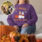 Felpa personalizzata divertente Halloween cane fantasma zucche My Dog Is My Boo Regalo autunnale di Halloween per gli amanti dei cani