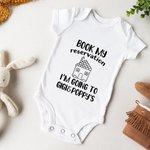 Personalized Book My Reservation Newborn Onesie Baby Announcement Bodysuit Funny Romper Newborn Gift Baby Shower Gift