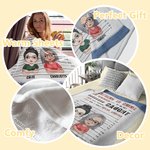 Personalisierte Wenn wir erwischt werden Sie sind taub und ich spreche nicht Englisch Bestie Decke Seele Schwester Geschenk Weihnachtsgeschenk