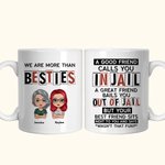Personalized We Are More Than Besties Ceramic Mug BFF Friendship Gifts for Women