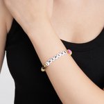 Personligt penna äpple lera pärla stretcharmband kreativt stapelbart armband tillbaka till skolan lärare uppskattning gåva