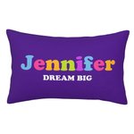 Personalized Name Text Lumbar Throw Pillow Cover Colourful Letters Pillow Case Inspirational Home Decoration Birthday Housewarming Gift