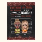 Gepersonaliseerde Partners in Crime Fleecedeken Sherpa Deken Zwart Baksteendeken Stijl Super Zacht Deken Bestie Gift voor Vrouwen