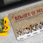 Henkilökohtainen varo lemmikkieläimiä hauska Pet Door Mat syntymäpäivä joululahja koiralle kissa lemmikkieläinten ystäville