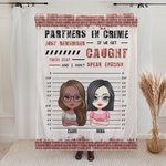 Personalisierte Partners in Crime Best Friend Fleece-Decke Sherpa Decke Lustige Geschenke für Frauen Best Friend