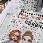 Personalizada Partners ln Crime Soul Sister Manta de forro polar Sherpa Manta suave y cálida estilo ladrillo para la mejor amiga