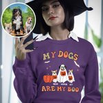 Felpa personalizzata divertente Halloween cane fantasma zucche My Dog Is My Boo Regalo autunnale di Halloween per gli amanti dei cani