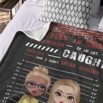 Gepersonaliseerde Partners in Crime Fleecedeken Sherpa Deken Zwart Baksteendeken Stijl Super Zacht Deken Bestie Gift voor Vrouwen