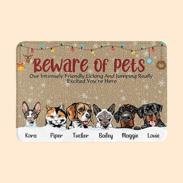 Henkilökohtainen varo lemmikkieläimiä hauska Pet Door Mat syntymäpäivä joululahja koiralle kissa lemmikkieläinten ystäville