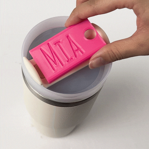 Impresión 3D personalizada Vaso placa de identificación para 20oz a 40oz Stanley Vaso de regalo para ella