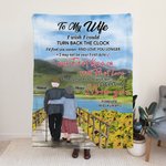 Gepersonaliseerde I Wish I Could Turn Back The Clock Deken Vrouw Cadeau Huwelijksverjaardag Cadeau