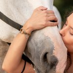 Personalized Equestrian Horsebit Leather Magnetic Bracelet with Name Horse Lovers Jewelry Birthday Mother's Day Gift for Woman Girl