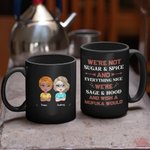 Tasse en céramique noire personnalisée We're Not Sugar & Spice And Everything Nice Best Friends Gift for Sisters (Nous ne sommes pas le sucre et les é