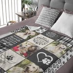 Couverture avec Photos et Nom Personnalisés pour Chien et Chat Cadeau de Noël pour les Amoureux des Animaux de Compagnie