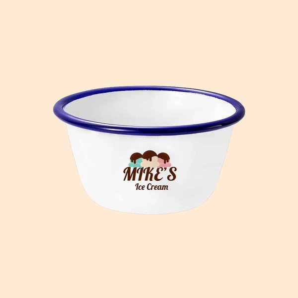 Gepersonaliseerde voedsel-grade emaille ijskom met naam kerstcadeau verjaardagscadeau voor kind familie vriend