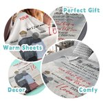 Personalised I Wish I Could Turn Back The Clock Flannel Sherpa Blanket  Husband's Gift Wedding Anniversary