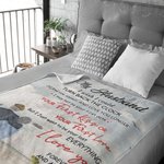 Personalised I Wish I Could Turn Back The Clock Flannel Sherpa Blanket  Husband's Gift Wedding Anniversary