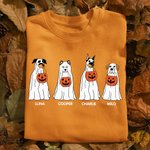 Personalised Cute Ghost Dog Funny Halloween T-shirt Halloween Gift for Pet Lover