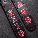 Personalized Swivel Shackle with Black Leather Tag  SCBA Mask Quick Release Accessory for Firefighter