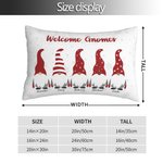 Personalized Christmas Gnome Throw Pillow Cover Sweet Gnome Family Lumbar Pillowcase Little Gnomes Home Decoration Christmas Gift for Family Friend