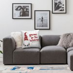 Personalized Christmas Gnome Throw Pillow Cover Sweet Gnome Family Lumbar Pillowcase Little Gnomes Home Decoration Christmas Gift for Family Friend