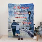 Personalized To The World You May Be One Person But To Me You Are The World Blanket Flannel Sherpa Husband's Gift Wedding Anniversary