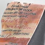 Gepersonaliseerde Ik Wou Dat Ik De Klok Kon Terugdraaien Flanellen Sherpa Deken Huwelijksverjaardag Cadeau