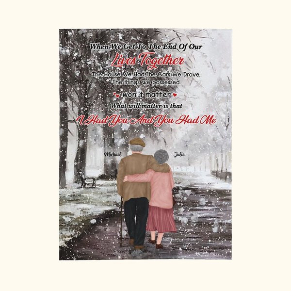Gepersonaliseerd Als We Samen Aan Het Eind Van Ons Leven Komen Flanellen Sherpa Deken Vrouw Cadeau Huwelijksverjaardag