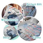 Personalized To The World You May Be One Person But To Me You Are The World Blanket Flannel Sherpa Husband's Gift Wedding Anniversary