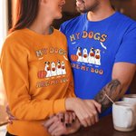 Personalisierte lustige Halloween Hund Geist Kürbisse Mein Hund ist mein Boo T-Shirt Herbst Halloween Geschenk für Hundeliebhaber