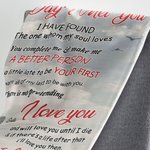 Personalizada The Day I Met You I Have Found The One Whom My Soul Loves Flannel Sherpa Blanket Regalo de marido Regalo de aniversario de boda