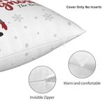 Personalized Christmas Gnome Throw Pillow Cover Sweet Gnome Family Lumbar Pillowcase Little Gnomes Home Decoration Christmas Gift for Family Friend