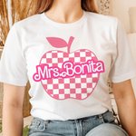 Chemise personnalisée à carreaux Apple Style Poupée Inspirational Teacher Shirt Life Teacher Sweatshirt Teacher Appreciation Gift