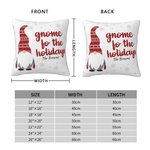 Personalized Christmas Gnome Throw Pillow Cover Sweet Gnome Family Lumbar Pillowcase Little Gnomes Home Decoration Christmas Gift for Family Friend