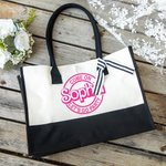 Police Style Poupée Canvas Tote Bags Carryall Bag with Name or Letter Beach Vacations Summer Wedding Party Gift for Girls