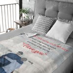 Personalized No Matter How Old We Get Never Stop Holding Hands Flannel Sherpa Blanket Gift for Wife Wedding Anniversary Gift