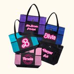 Bolsa de mano grande personalizada inspirada en muñecas rosas con bolsillos de malla y cremallera Regalo de agradecimiento para profesores Empleados Enfermeras