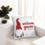 Personalized Christmas Gnome Throw Pillow Cover Sweet Gnome Family Lumbar Pillowcase Little Gnomes Home Decoration Christmas Gift for Family Friend