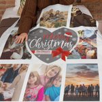 Personalizada 8 Fotos Collage Acogedor suave manta de lana Sherpa Regalo de Navidad para la familia amigo