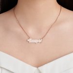 Personalized Pink Doll Inspired Name Necklace Birthday Gift for Women Girl