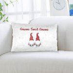 Personalized Christmas Gnome Throw Pillow Cover Sweet Gnome Family Lumbar Pillowcase Little Gnomes Home Decoration Christmas Gift for Family Friend
