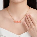 Personalized Pink Doll Inspired Name Necklace Birthday Gift for Women Girl