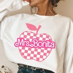 Chemise personnalisée à carreaux Apple Style Poupée Inspirational Teacher Shirt Life Teacher Sweatshirt Teacher Appreciation Gift