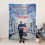 Personlig No Matter How Old We Get Never Stop Holding Hands Teppe Flanell Sherpa Bryllupsdag