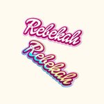 Personalized Holographic Dolly Name Sticker Vinyl Decal Water Resistant Adhesive Label Tumbler Decoration Birthday Christmas Gift for Pink Doll Lover