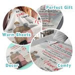 Personalized To The World You May Be One Person But To Me You Are The World  Flannel Sherpa Blanket Husband's Gift Travel Gift
